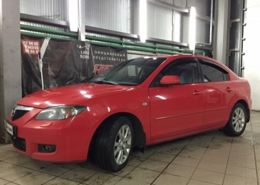 Чип тюнинг и отключение катализаторов на Mazda 3 1.6i 105hp 2008 года выпуска