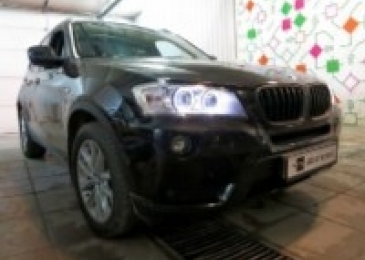 Чип-тюнинг с отключением и удалением сажевого фильтра и клапана EGR на BMW X3 F25 2.0D 184hp 2012 года выпуска