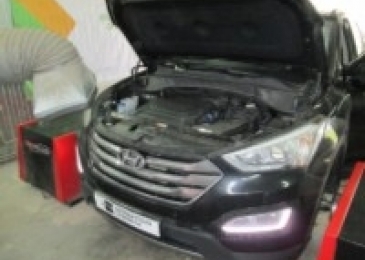 Чип-тюнинг Hyundai Santa Fe 2.2d AT 197hp 2012 года выпуска