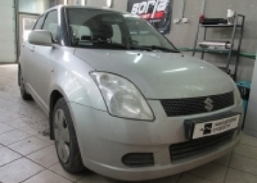 Чип-тюнинг с отключением катализатора на Suzuki Swift 1.3 MT 91hp 2007 года выпуска